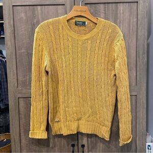 Vintage Izod Lacoste Croc Cable Knit Crewneck Sweater